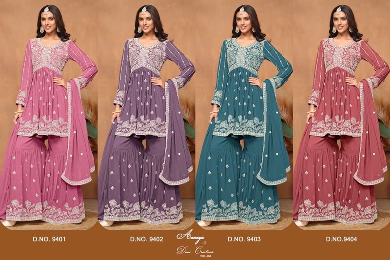 Dani Creation Aanaya 9400 Series Georgette Heavy Designer Party Wear Suit