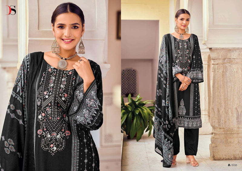 Deepsy Suits Black Beauty Cotton With Heavy Self Embroidery Semi Stitched Suit