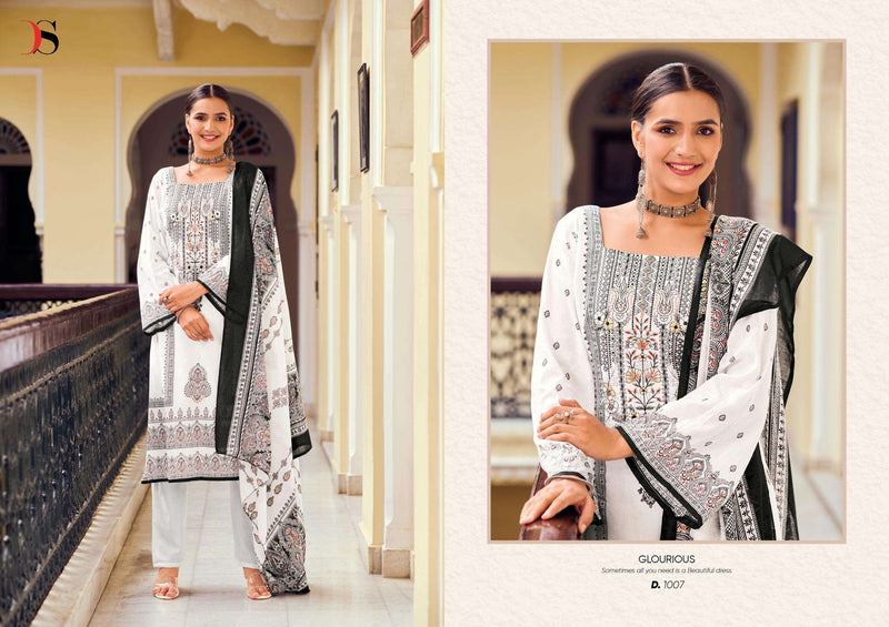 Deepsy Suits Black Beauty Cotton With Heavy Self Embroidery Semi Stitched Suit