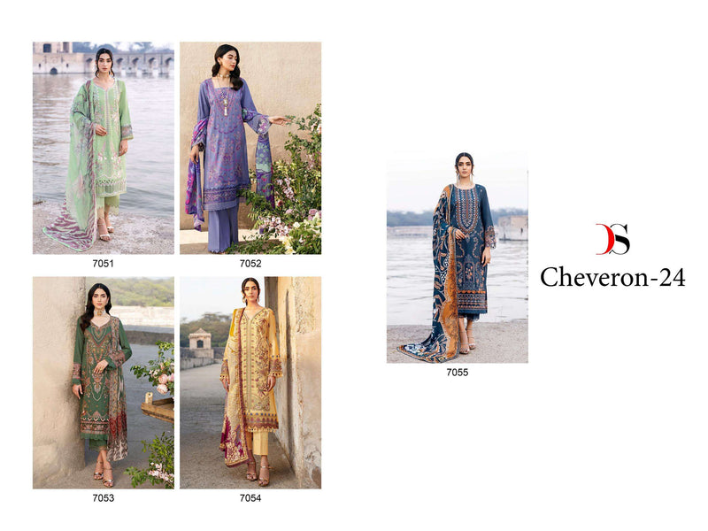 Deepsy Suits Cheveron 24 Cotton Self Embroidery Designer Salwar Suit