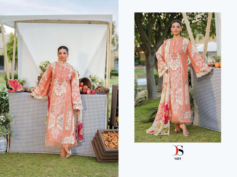 Deepsy Suits Elaf Luxury Lawn 25 Pure Cotton Embroidered Work Salwar Kameez