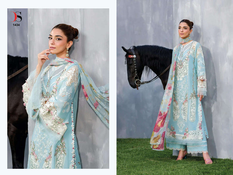 Deepsy Suits Elaf Luxury Lawn 25 Pure Cotton Embroidered Work Salwar Kameez