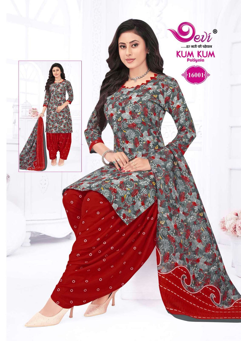 Devi Fashion Kum Kum Vol 16 Cotton Daily Wear Readymade Patiyala Suit