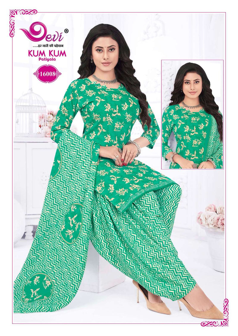 Devi Fashion Kum Kum Vol 16 Cotton Daily Wear Readymade Patiyala Suit