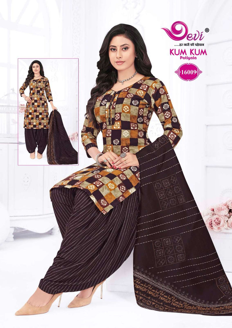 Devi Fashion Kum Kum Vol 16 Cotton Daily Wear Readymade Patiyala Suit