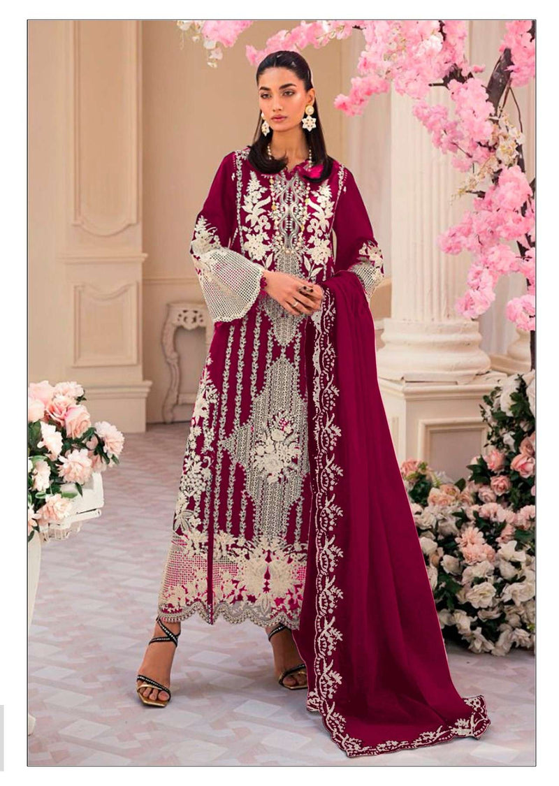 Dinsaa Suit Design No 303 Abcd Heavy Rayon Self Embroidery Suit