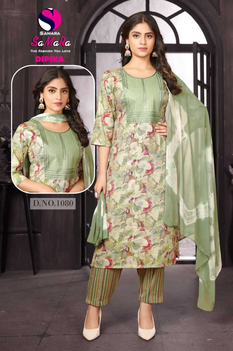 Samara Dipika Vol 10 Capsule Print Embroidery Work Daily Wear Kurti Combo Set