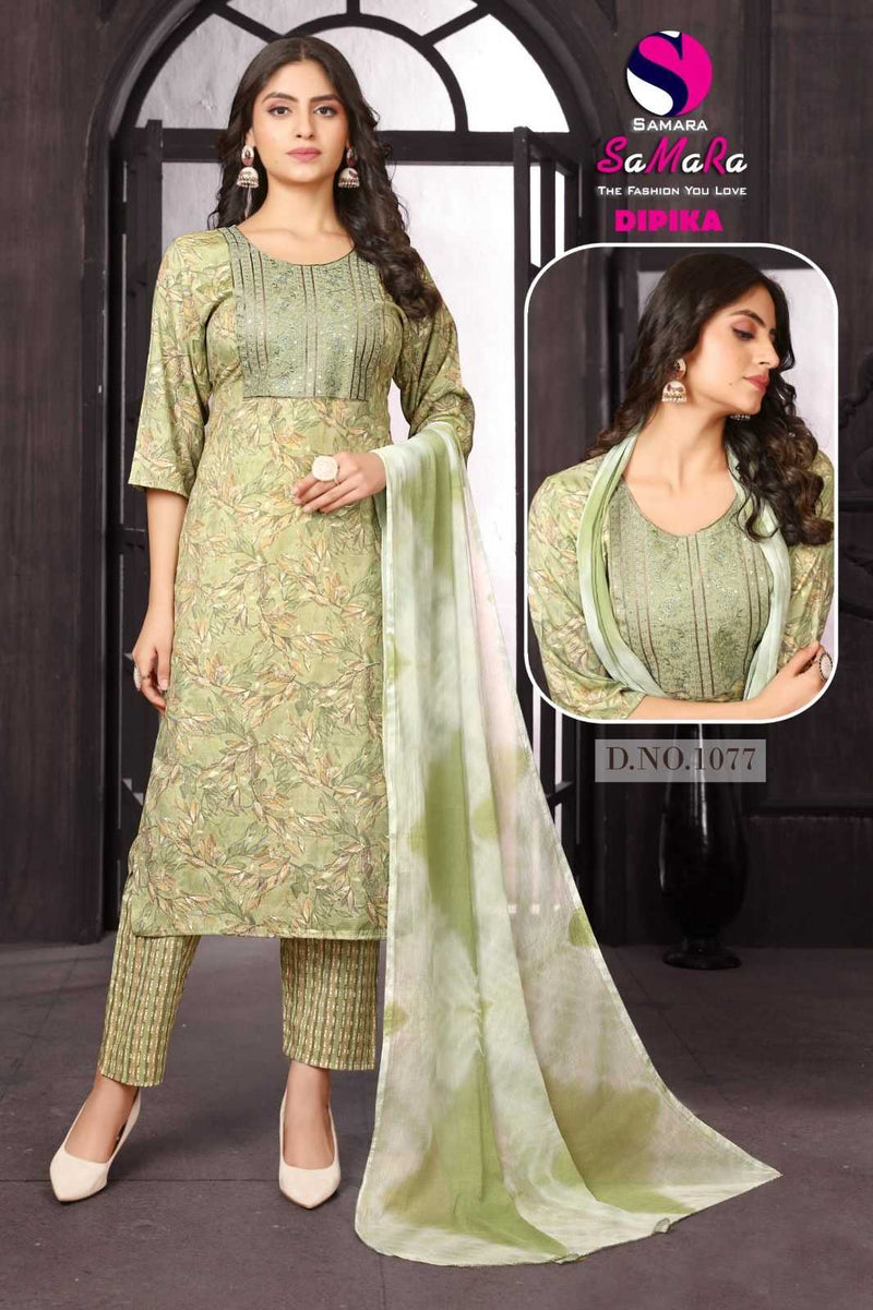 Samara Dipika Vol 10 Capsule Print Embroidery Work Daily Wear Kurti Combo Set