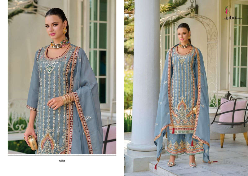 Eba Lifestyle Didaar Simar Embroidery Work Designer Kurti Plazo Dupatta Set