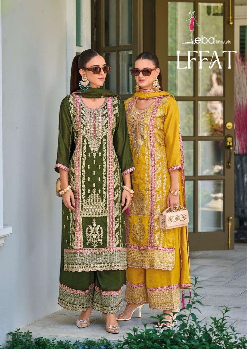 Eba Lifestyle Lffat Silk Emboidery Work Wessing Wear Suit Collection