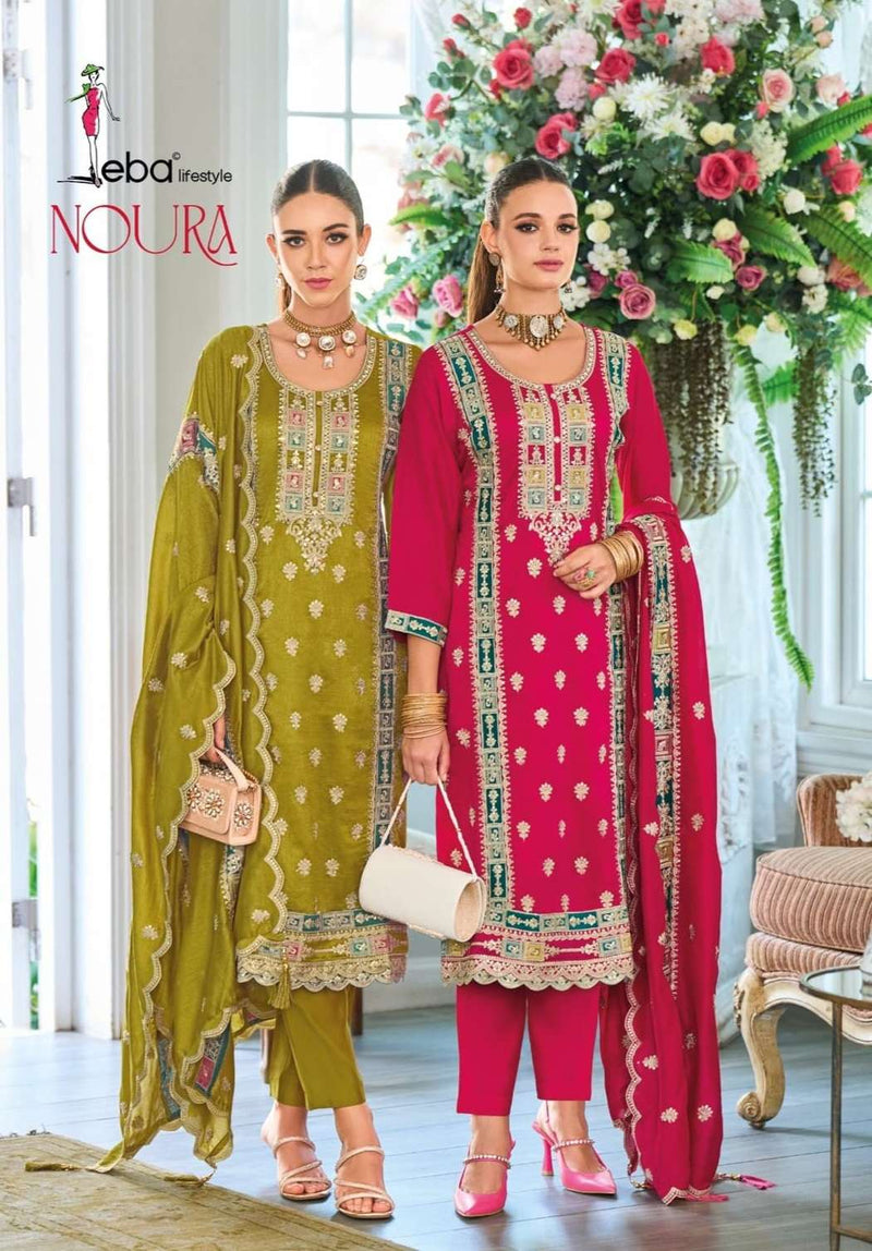 Eba Lifestyle Noura Silk Emboidery Work Designer Party Wear Suit Collection