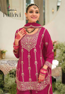 Eba Lifestyle Pallavi Heavy Chinon Embroidered Work Designer Sharara Suit