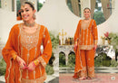 Eba Lifestyle Pallavi Heavy Chinon Embroidered Work Designer Sharara Suit