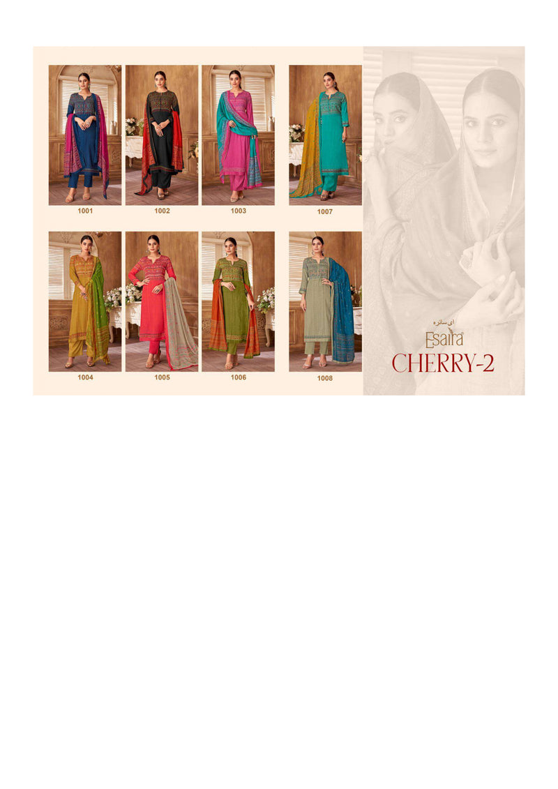 Esaira Cherry Vol 2 Cotton Mirror Knot Work Fancy Designer Salwar Kameez