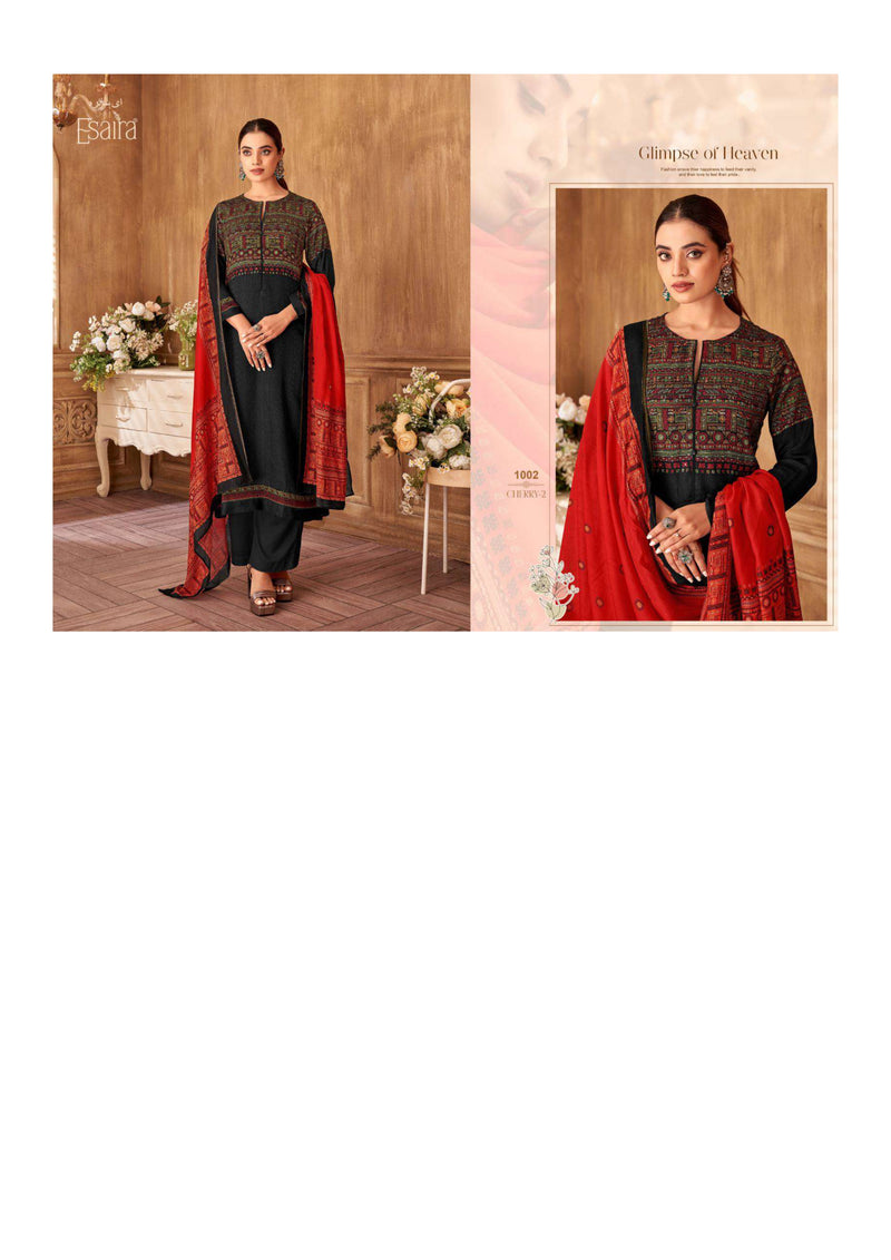 Esaira Cherry Vol 2 Cotton Mirror Knot Work Fancy Designer Salwar Kameez