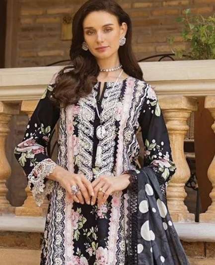 Ezra Hit Design 1005 Cotton Self Embroidery Fancy Suit