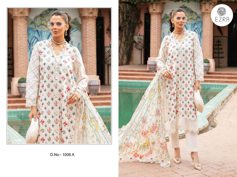 Ezra Hit Design 1006 Cotton Heavy Embroidery Designer Suit