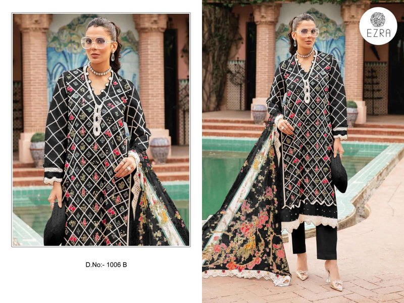 Ezra Hit Design 1006 Cotton Heavy Embroidery Designer Suit