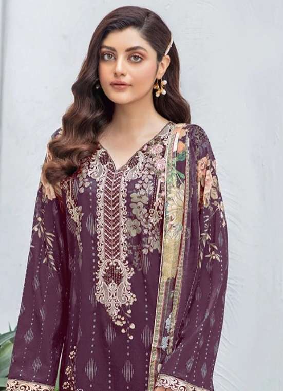 Ezra Hit Design 1008 Cotton Heavy Embroidery Fancy Salwar Suit