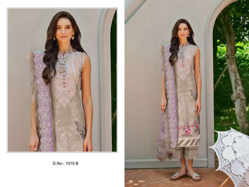 Ezra Hit Design 1019 A B Cotton Heavy Embroidery Fancy Salwar Kameez