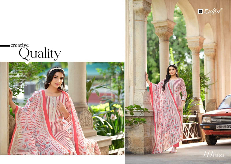 Zulfat Farhana Vol 5 Cotton Unstich Dress Material Suit For Dailywear