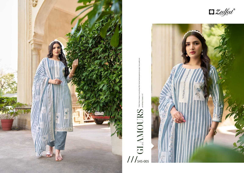 Zulfat Farhana Vol 5 Cotton Unstich Dress Material Suit For Dailywear