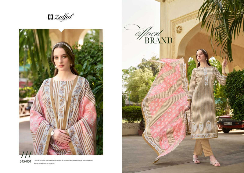 Zulfat Farhana Vol 5 Cotton Unstich Dress Material Suit For Dailywear