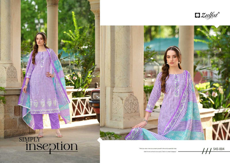 Zulfat Farhana Vol 5 Cotton Unstich Dress Material Suit For Dailywear