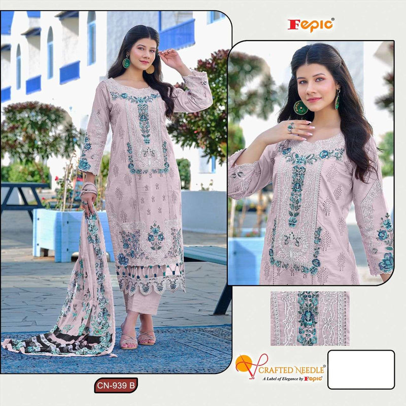 Fepic Crafted Needle Cn 939 Cotton Heavy Embroidered Designer Salwar Suit