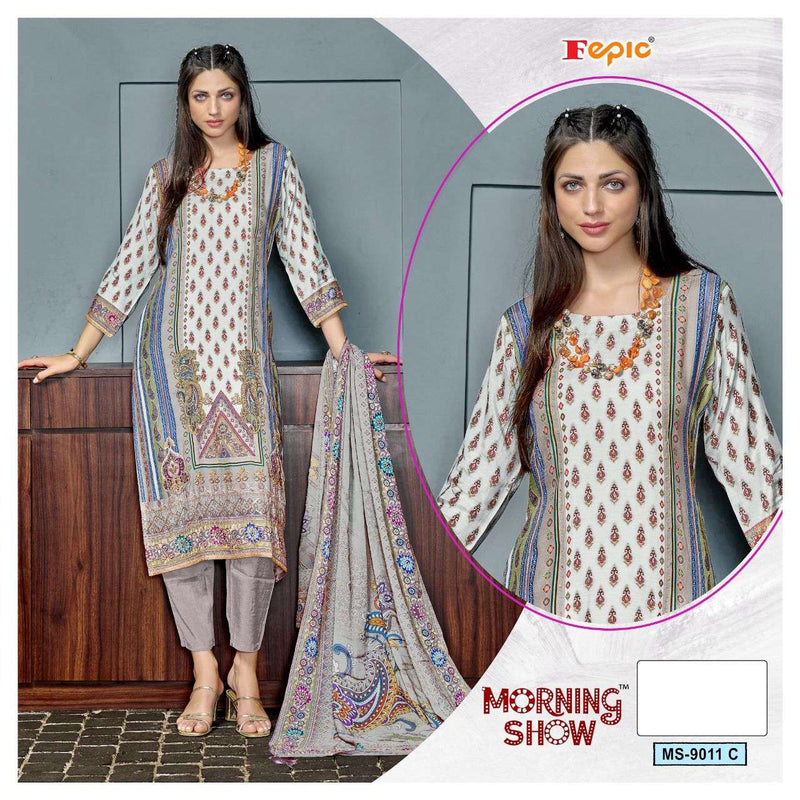 Fepic Morning Show Ms 9011  Muslin Digital Printed Fancy Wear Salwar Suit