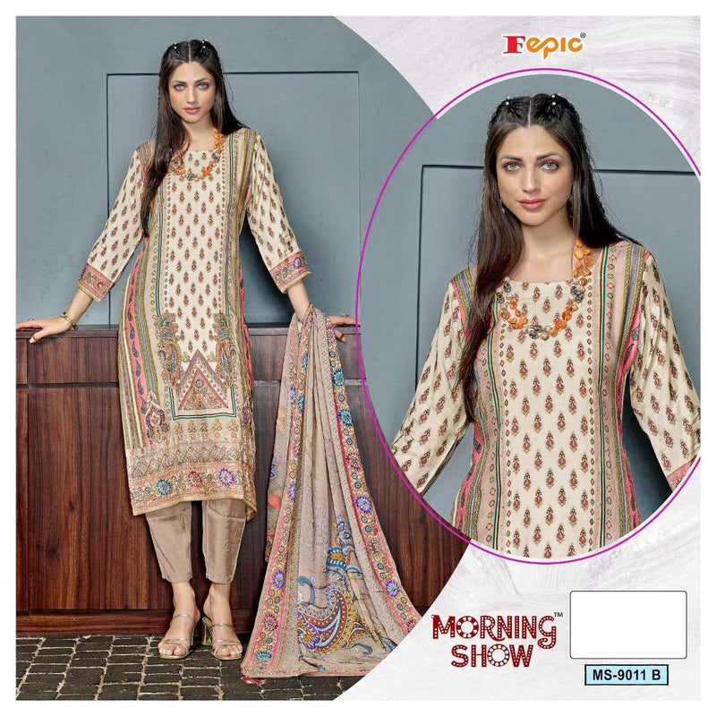 Fepic Morning Show Ms 9011  Muslin Digital Printed Fancy Wear Salwar Suit