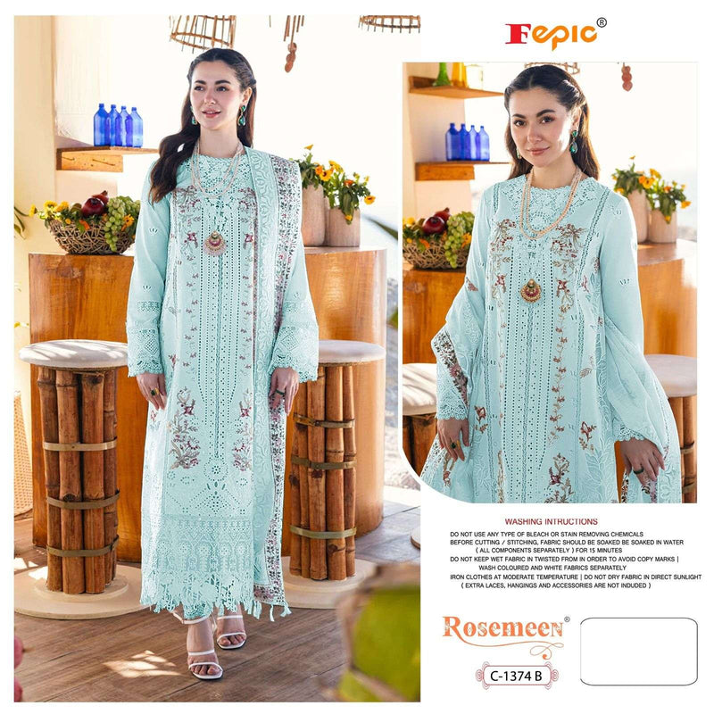 Fepic Rosemeen C 1374 Georgette Embroidered Designer Suit