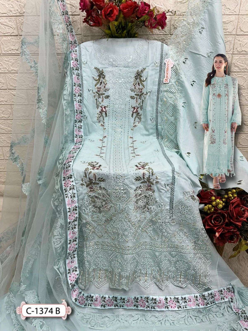 Fepic Rosemeen C 1374 Georgette Embroidered Designer Suit