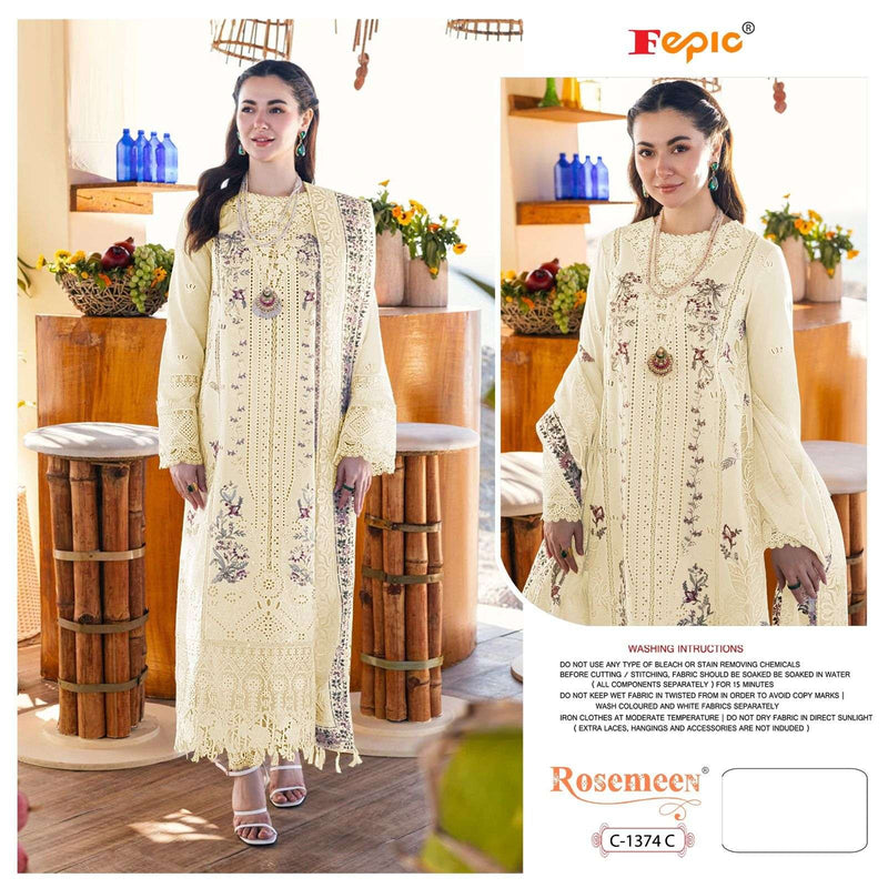 Fepic Rosemeen C 1374 Georgette Embroidered Designer Suit