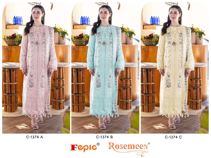 Fepic Rosemeen C 1374 Georgette Embroidered Designer Suit