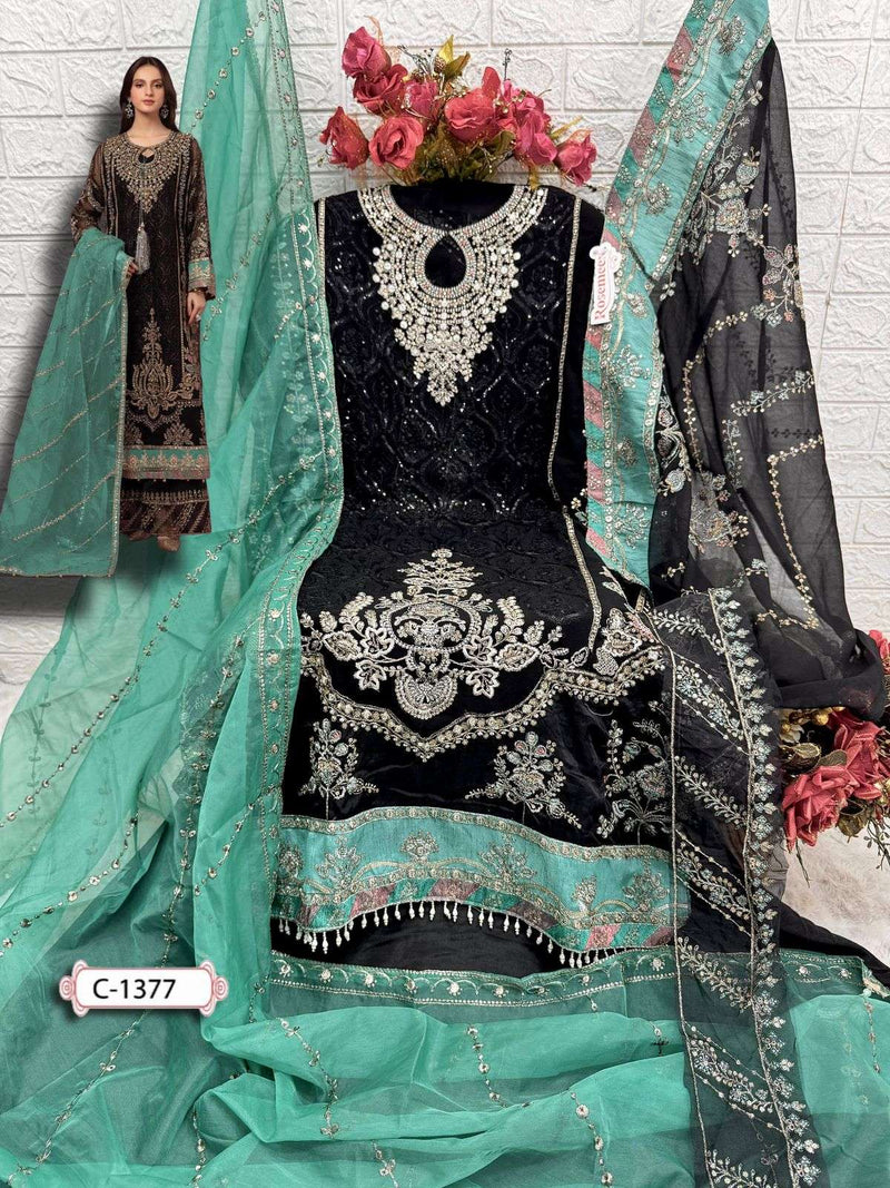 Fepic Rosemeen C 1377 Georgette Embroidered Party Wear Suit