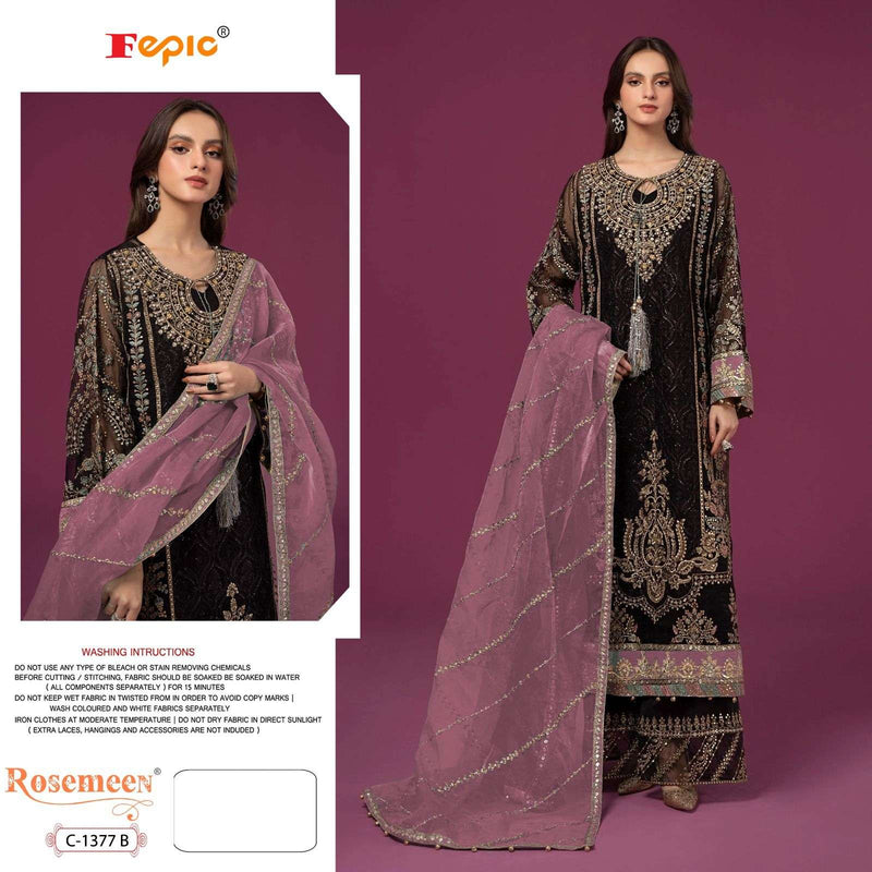 Fepic Rosemeen C 1377 Georgette Embroidered Party Wear Suit