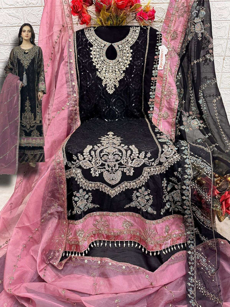 Fepic Rosemeen C 1377 Georgette Embroidered Party Wear Suit