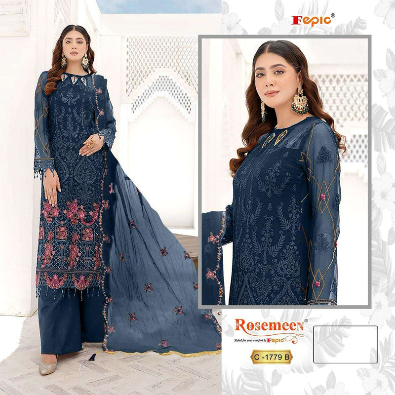 Fepic Rosemeen C 1779 Georgette Embroidered Designer Salwar Kameez