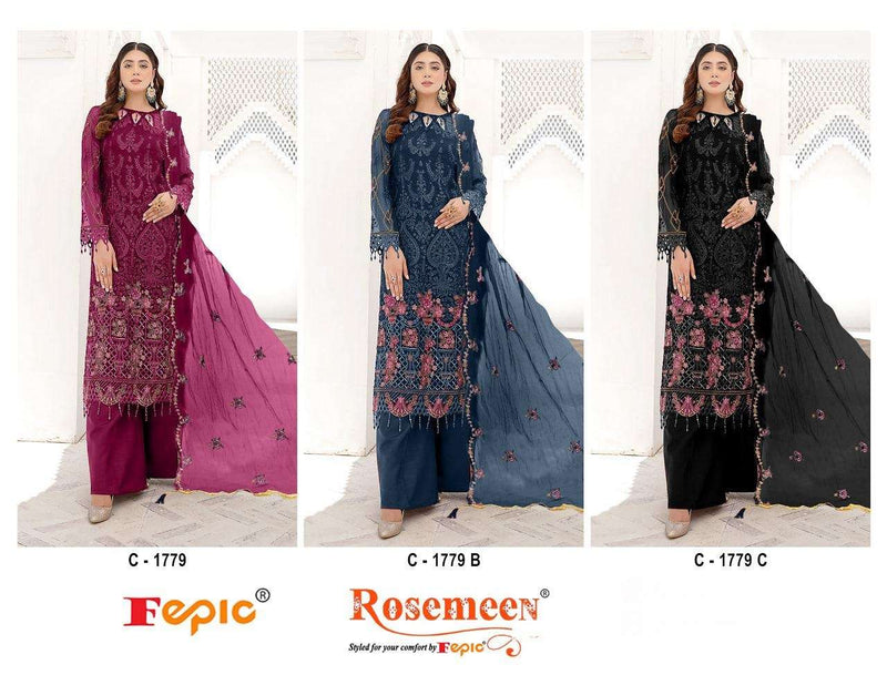 Fepic Rosemeen C 1779 Georgette Embroidered Designer Salwar Kameez