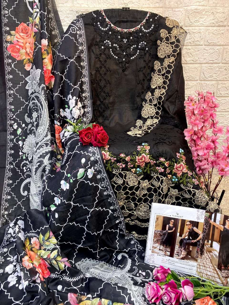 Florent Noor By Saadiaa Vol 1 Cotton Heavy Designer Semi Stitched Party Wear Suit