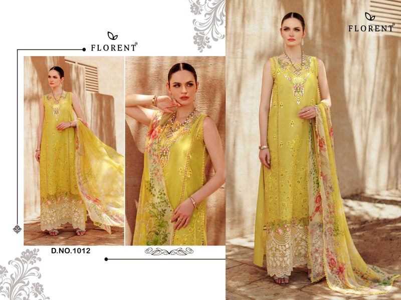 Florent Noor By Saadiaa Vol 1 Cotton Heavy Designer Semi Stitched Party Wear Suit