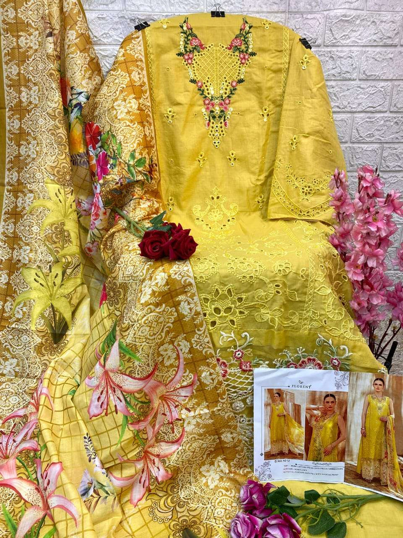 Florent Noor By Saadiaa Vol 1 Cotton Heavy Designer Semi Stitched Party Wear Suit