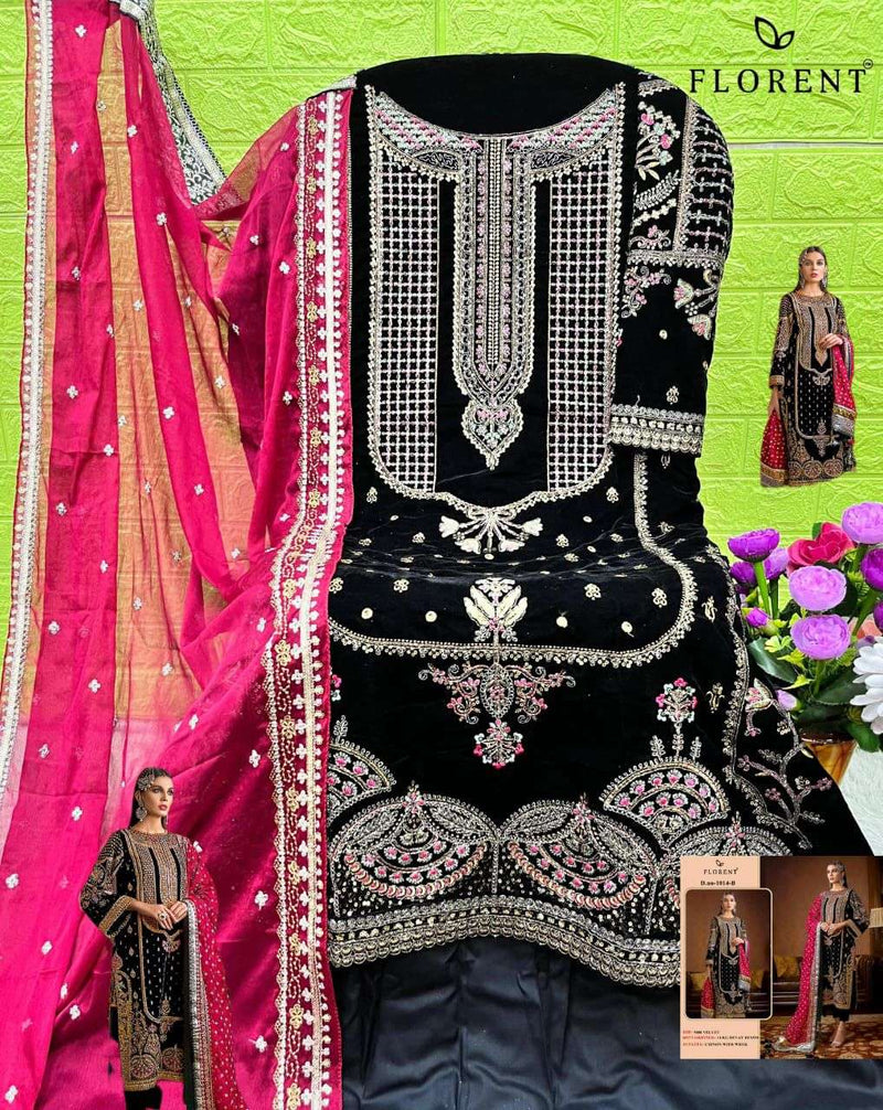 Florent Tm Design No 1014 Abcd 9000 Velvet Heavy Embroidery Suit