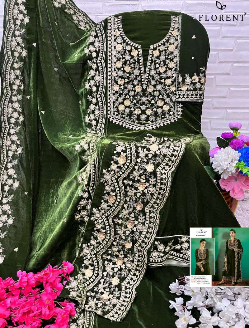 Florent Tm Design No 1016 Abcd 9000 Velvet Heavy Embroidery Suit