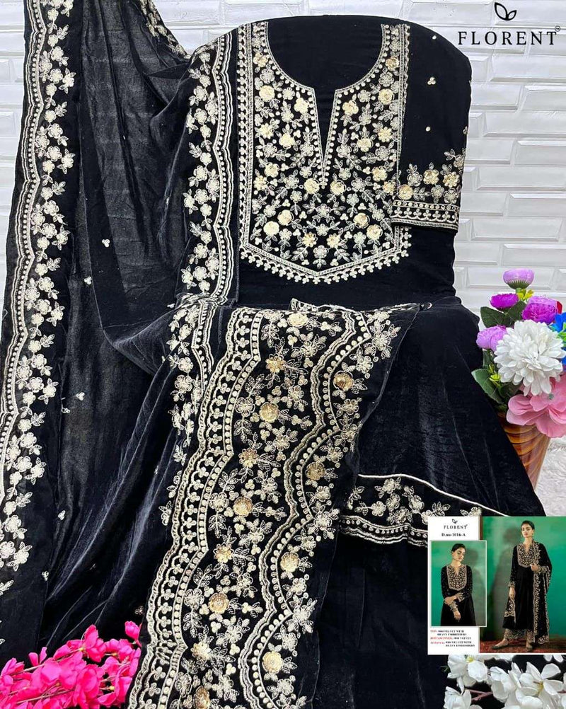 Florent Tm Design No 1016 Abcd 9000 Velvet Heavy Embroidery Suit