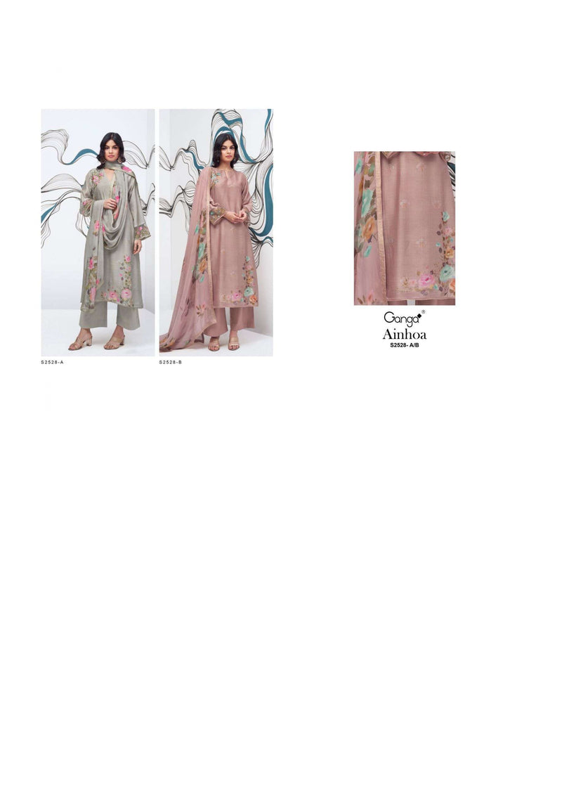 Ganga Fashion Ainhoa 2528 Silk Jacquard Printed Designer Salwar Suit