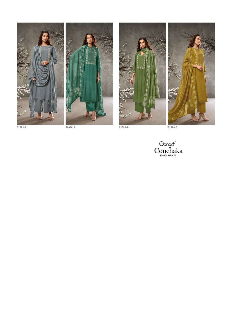 Ganga Fashion Conchaka 2880 Viscose Muslin Printed Salwar Kameez