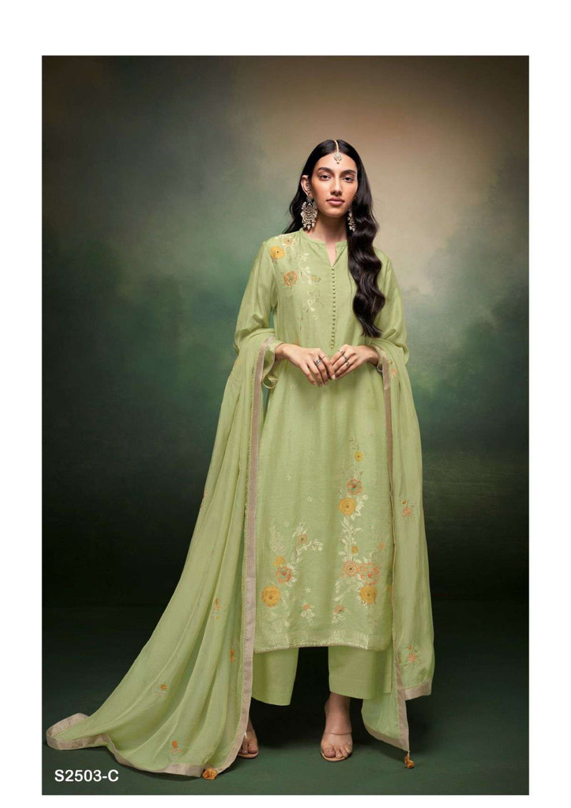 Ganga Fashion Jasvee 2503 Silk Jacquard Fancy Salwar Kameez