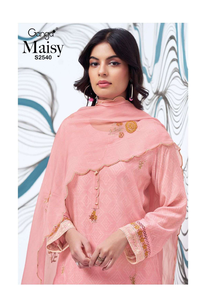 Ganga Fashion Maisy 2540 Bemberg Silk Printed Festiv Wear Salwar Kameez Collection